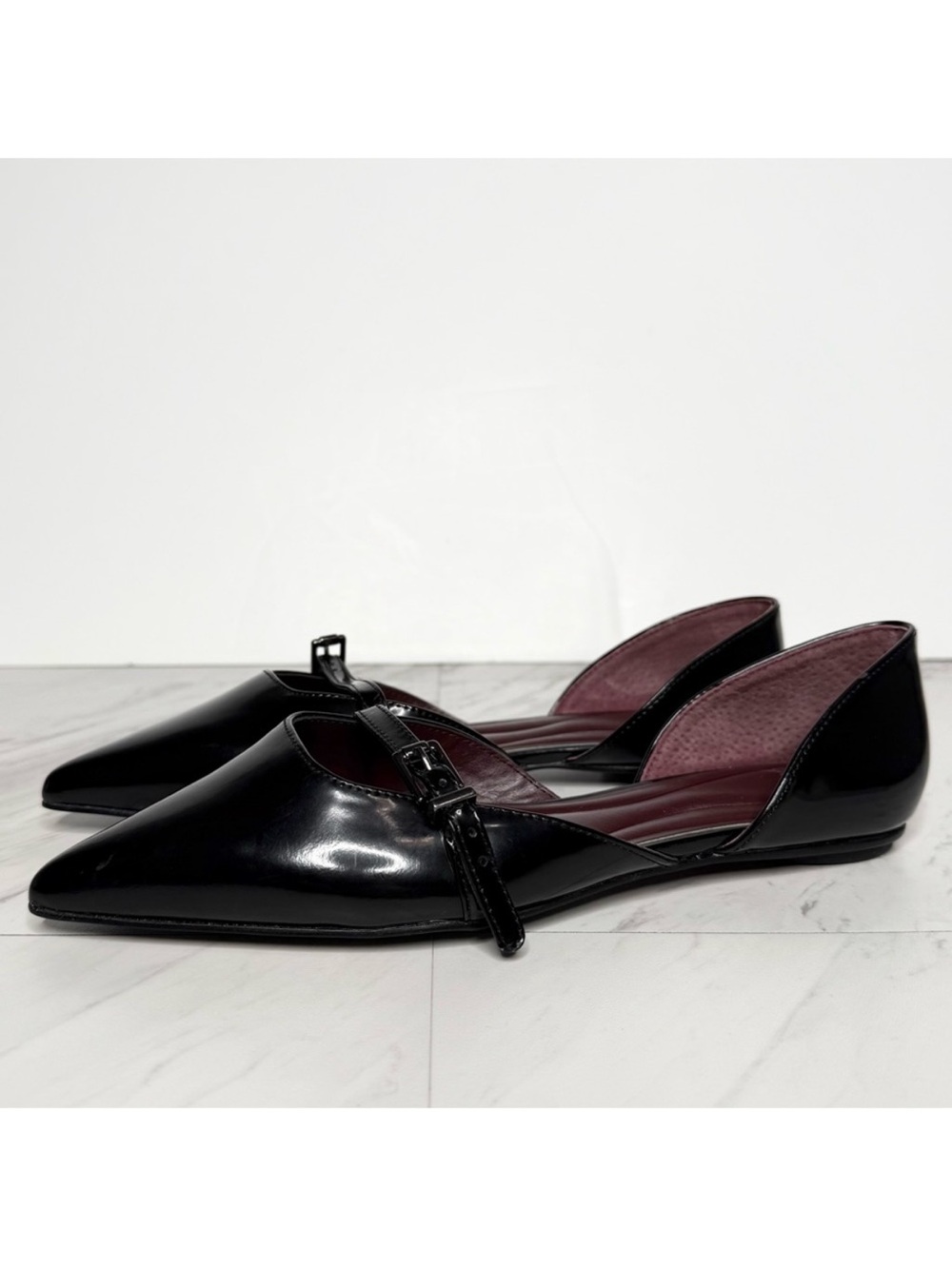 Franco Sarto Holly Black Pointed Toe Flat 7M